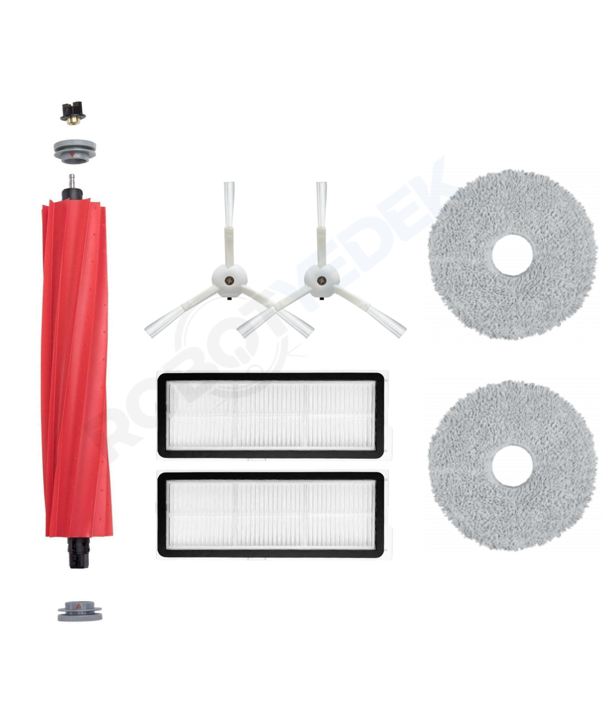 Roborock Q Revo Pro Beyaz Uyumlu Fırça Hepa Filtre Mop Seti-7 Parça