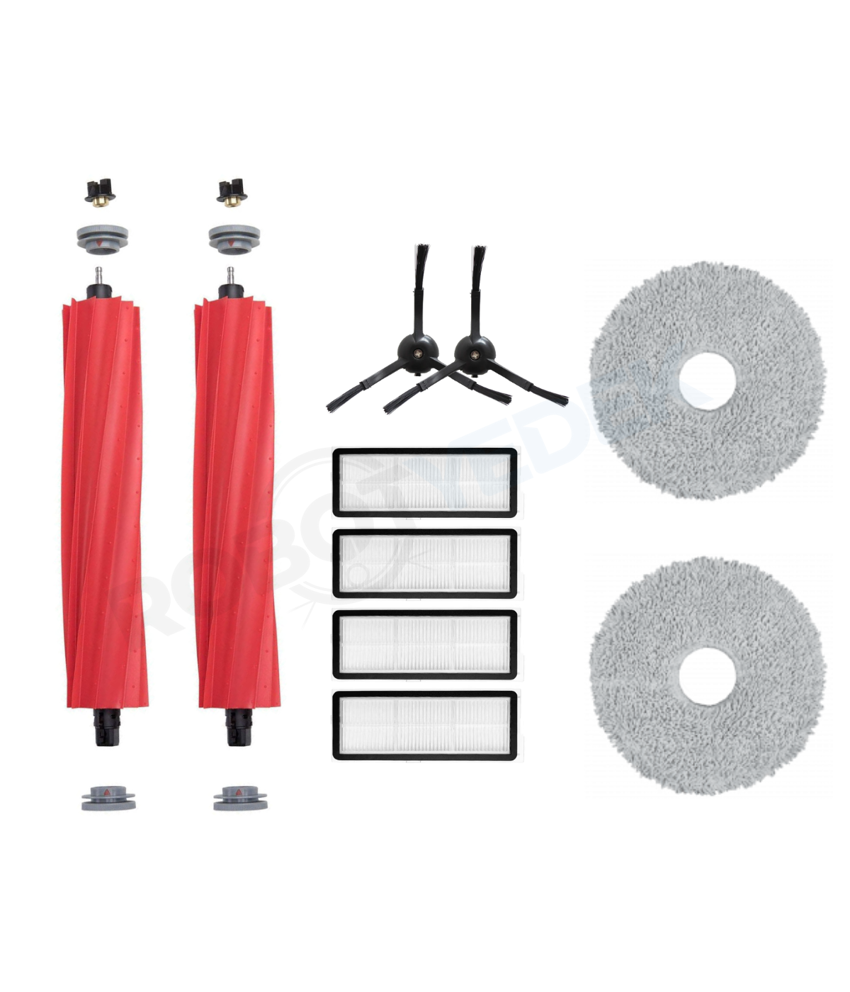 Roborock Q Revo Pro Siyah Uyumlu Fırça Hepa Filtre Mop Seti-10 Parça