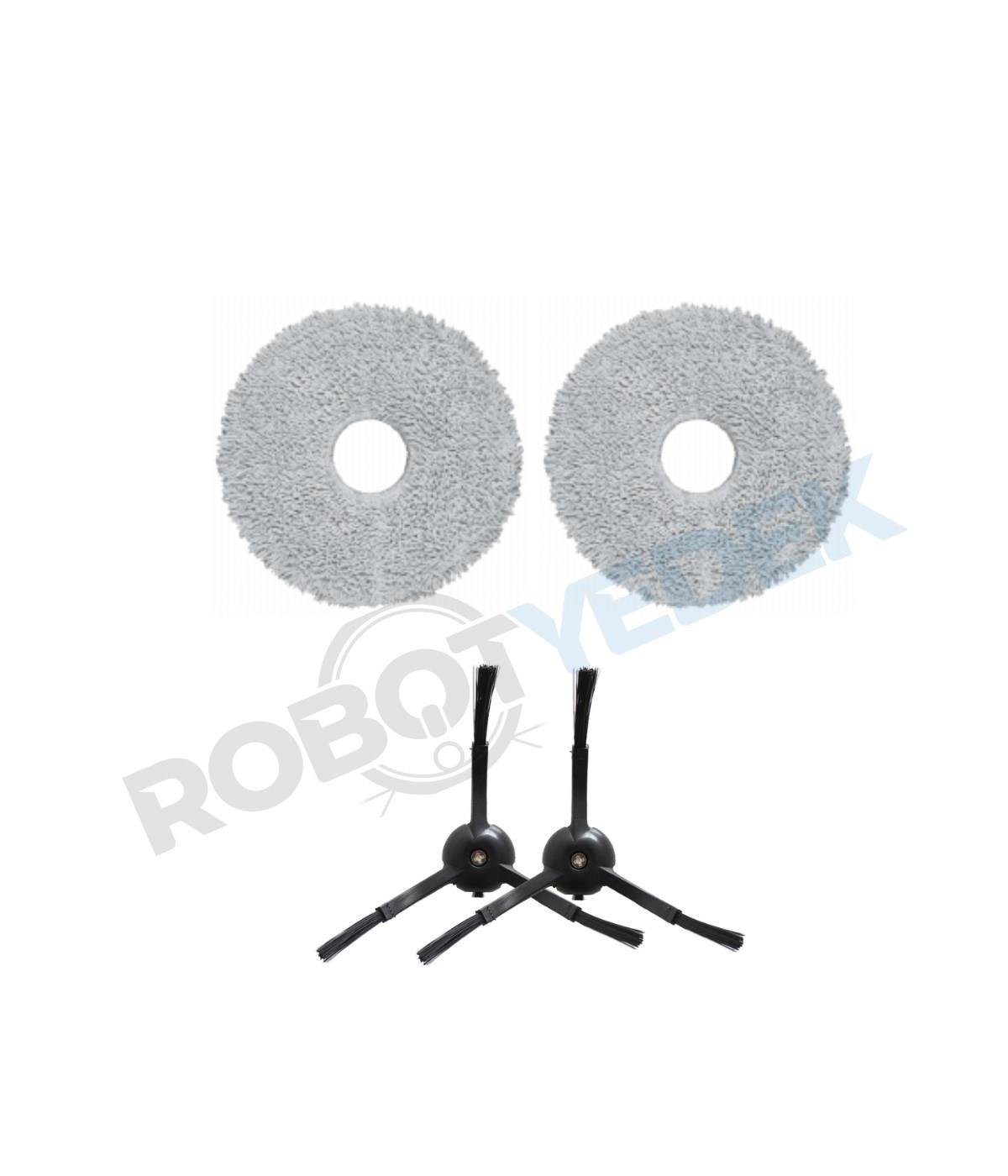 Roborock Q Revo Pro Siyah Uyumlu Mop ve Yan Fırça-4 Parça