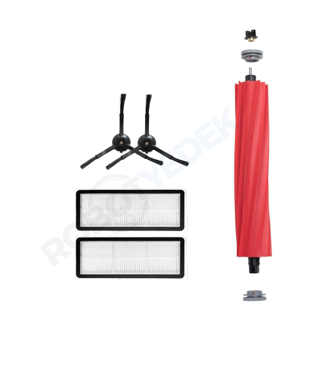 Roborock Q Revo S Siyah Uyumlu Mopsuz Fırça Hepa Filtre Seti-5 Parça