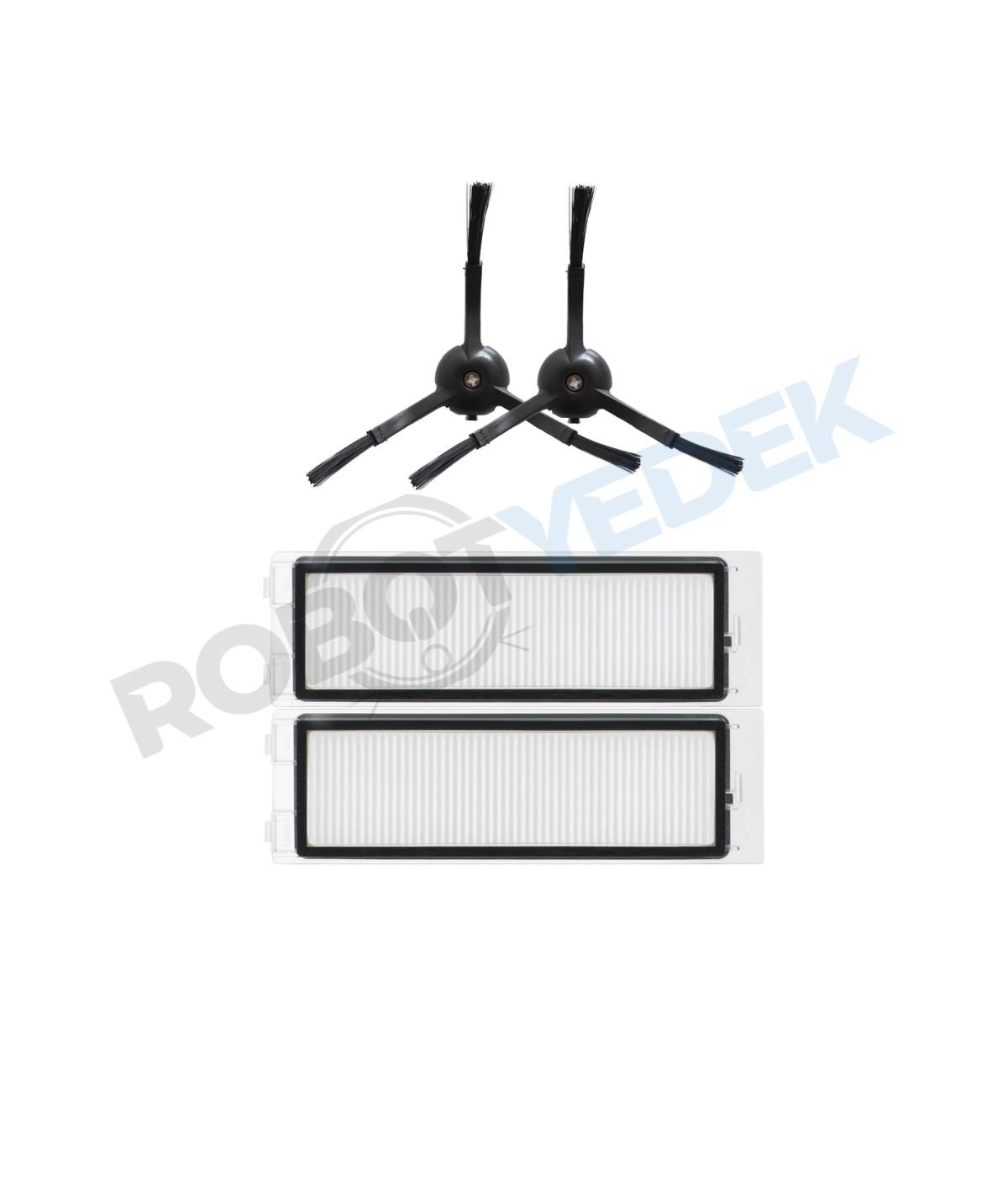 Roborock Q Revo Siyah Uyumlu Hepa Filtre ve Yan Fırça-4 Parça