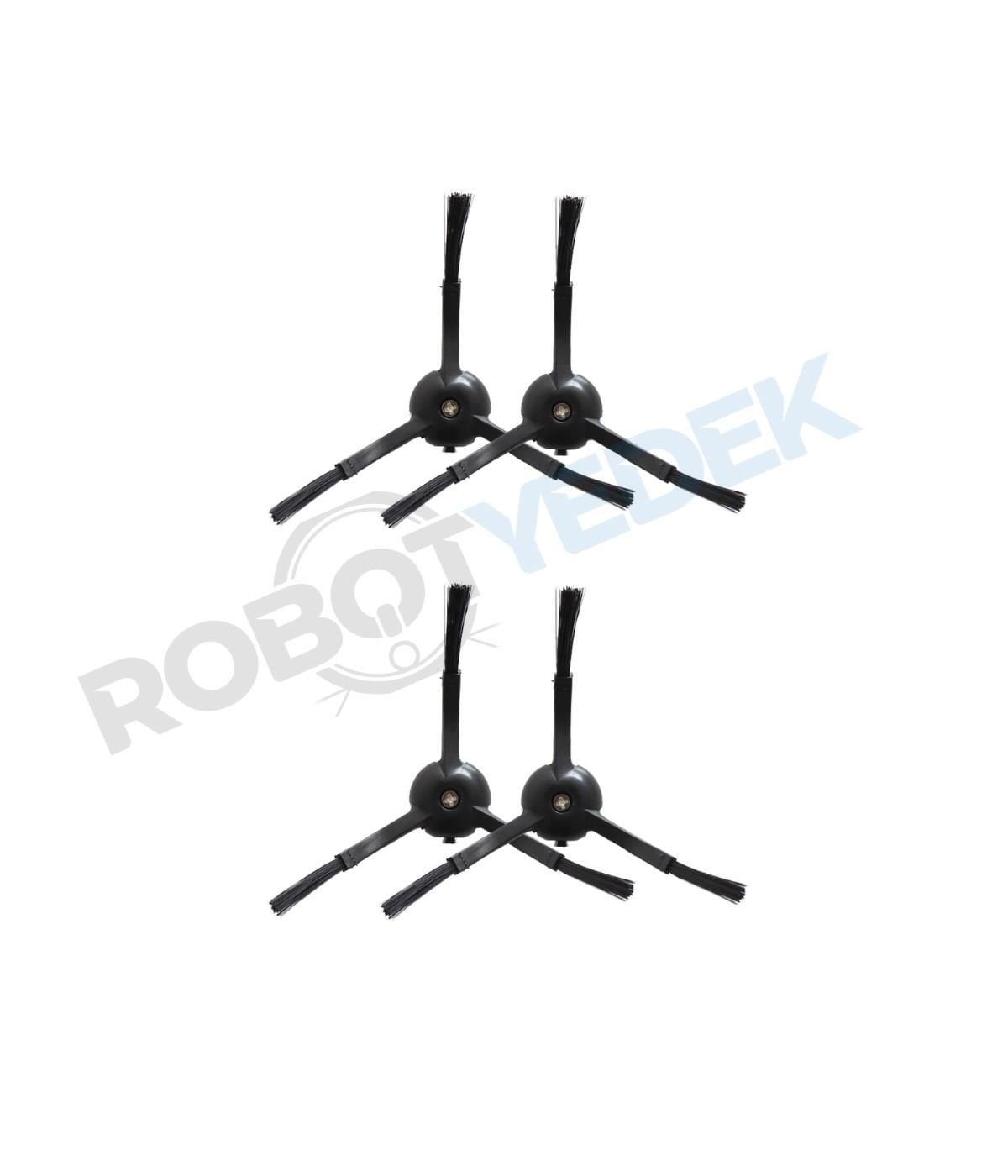 Roborock Q Revo Slim Uyumlu Yedek Siyah Yan Fırça-4 Adet