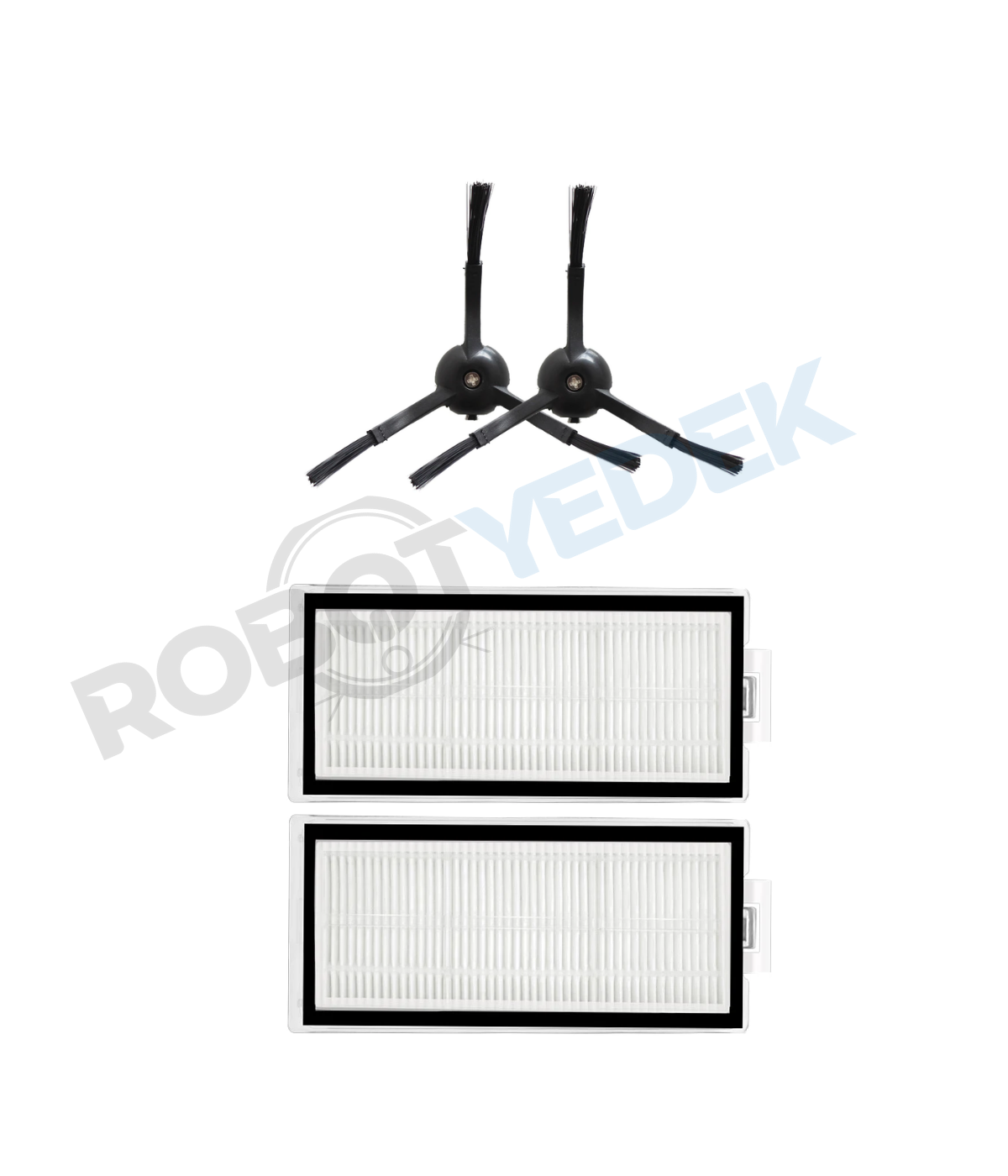 Roborock Q5 Pro, Q5 Pro Plus Uyumlu Yedek Hepa Filtre ve Yan Fırça-4 Parça