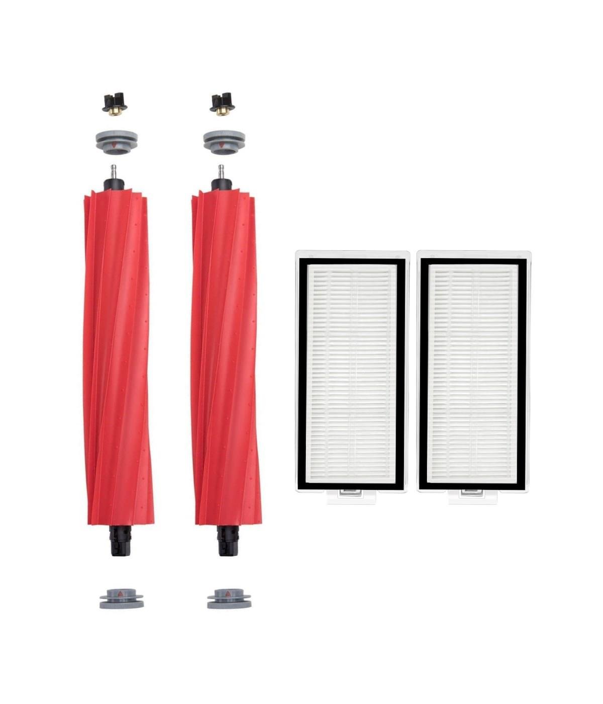 Roborock Q7 Max, Q7 Max Plus Uyumlu Yedek Ana Fırça ve Hepa Filtre-4 Parça