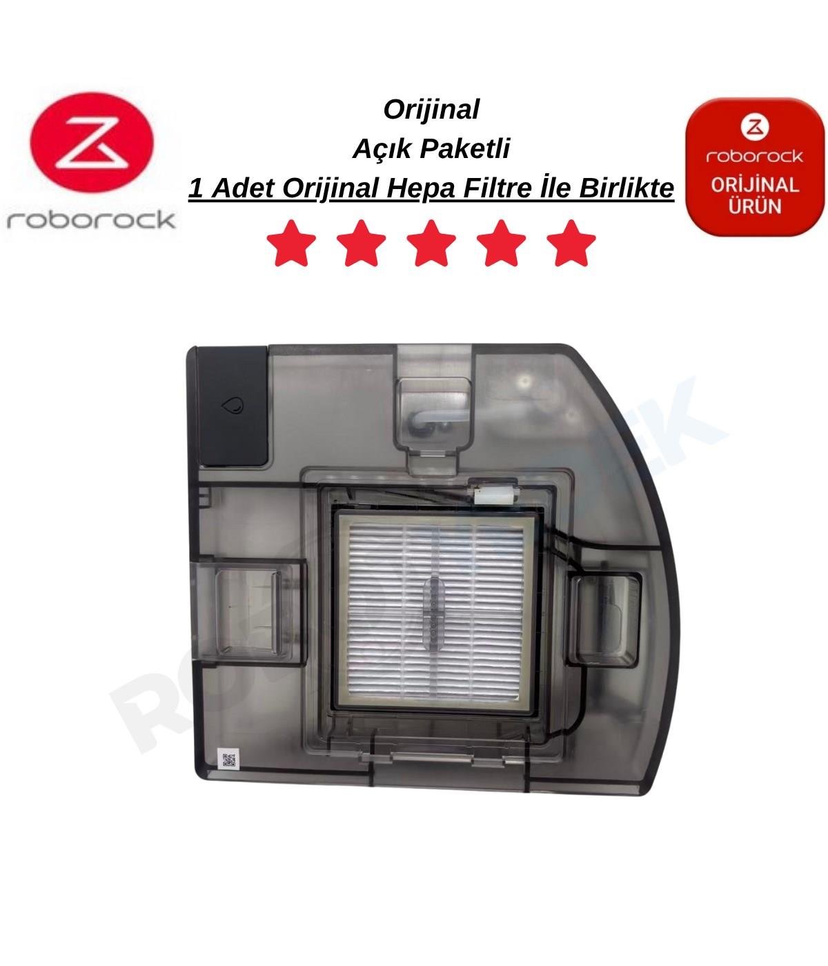 Roborock Q8 Max Pro Plus Orijinal Su Tankı ve Toz Kutusu-1 Adet Hepa Filtre