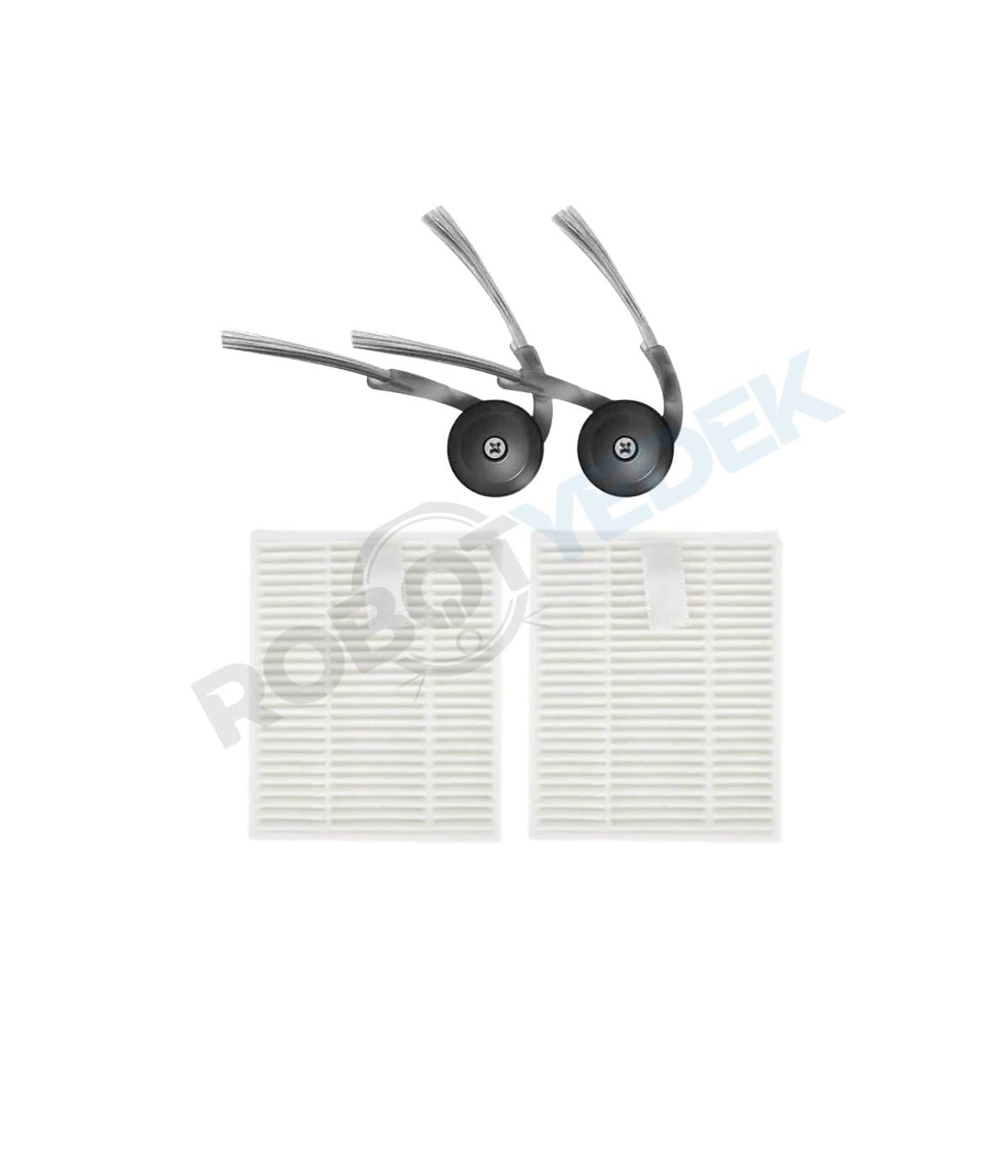 Roborock Q8 ve Q8 Plus RRA0TCP (MAX-PRO DEĞİL!!) Uyumlu Hepa Filtre Yan fırça-4 Adet  