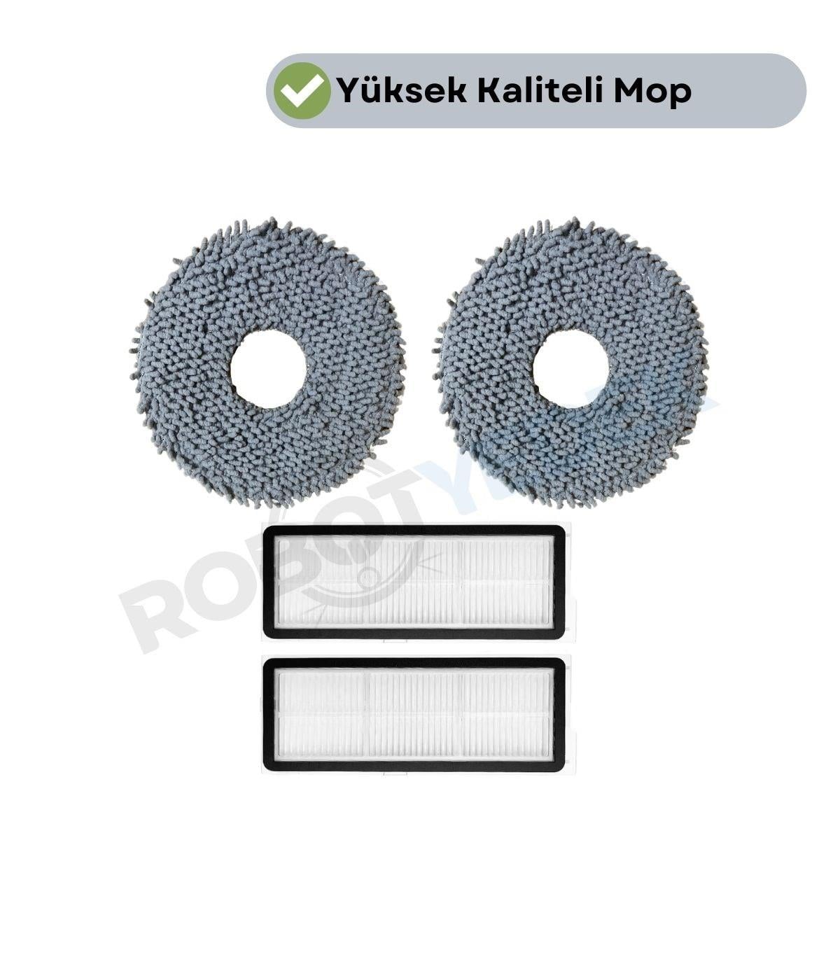 Roborock QRevo C Pro Uyumlu Mop ve Hepa Filtre-4 Parça