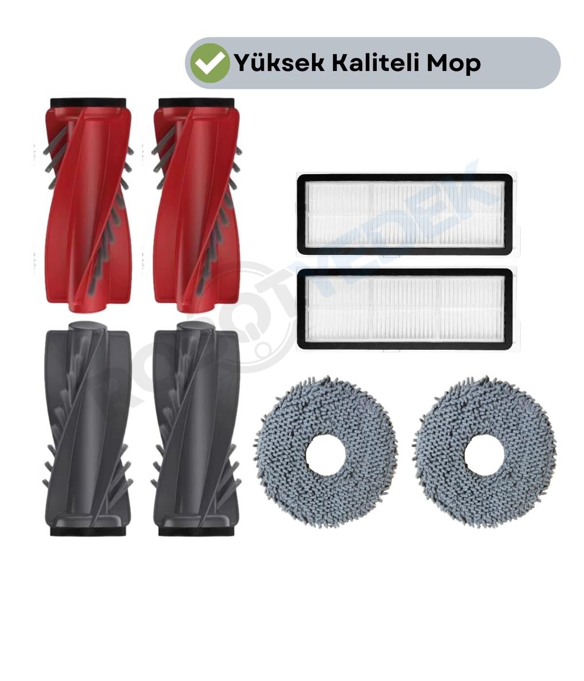 Roborock QRevo C Uyumlu Fırça Hepa Filtre Mop Seti-6 Parça