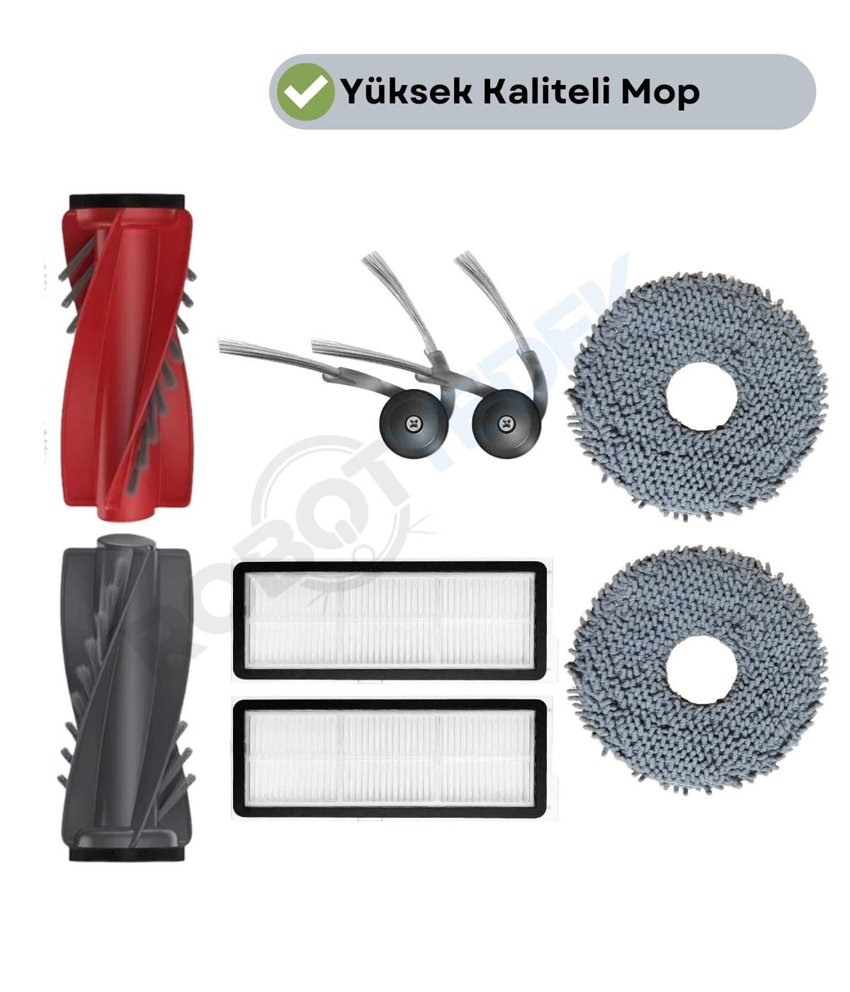 Roborock QRevo C Uyumlu Fırça Hepa Filtre Mop Seti-7 Parça