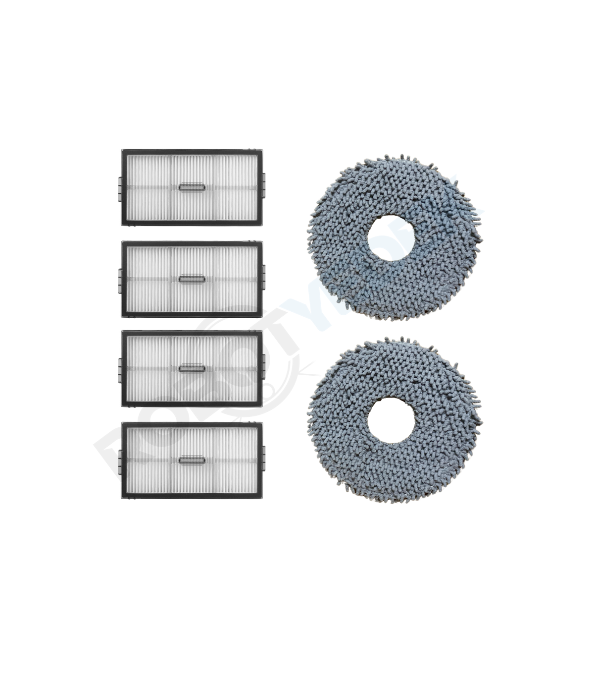 Roborock QRevo Curv 2 Pro Uyumlu Hepa Filtre ve Mop-6 Parça