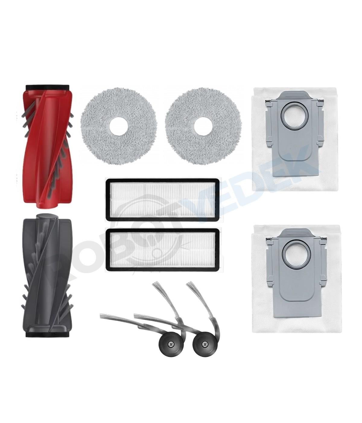 Roborock QRevo Curv 5A1 Uyumlu Ana Fırça, Hepa Filtre  Mop  Yan Fırça Toz Torbası Seti 10 Parça