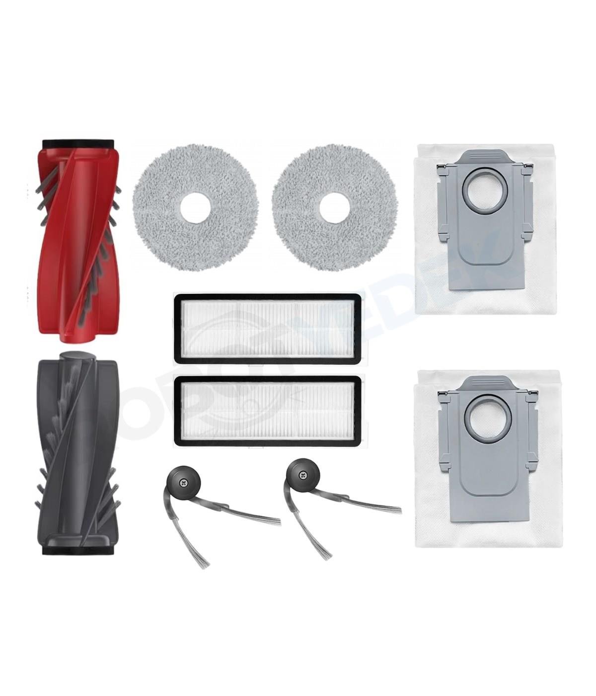 Roborock QRevo Curv Uyumlu Ana Fırça Hepa Filtre  Mop  Yan Fırça Toz Torbası Seti 10 Parça