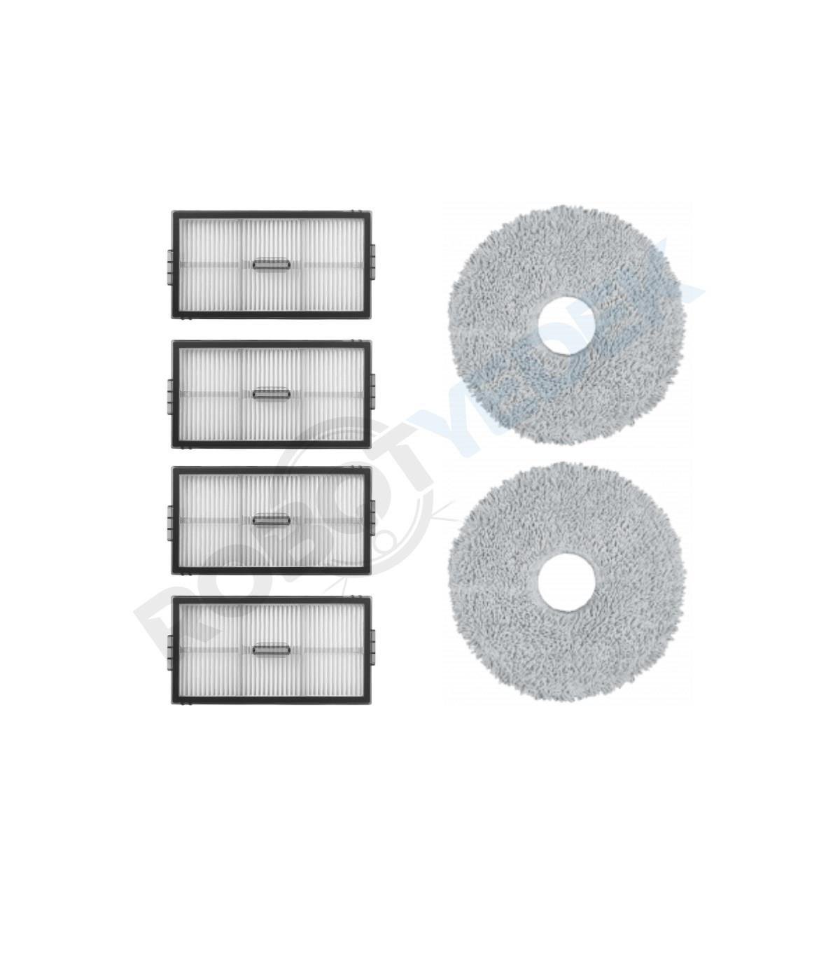 Roborock QRevo CurvX Uyumlu Hepa Filtre ve Mop-6 Parça