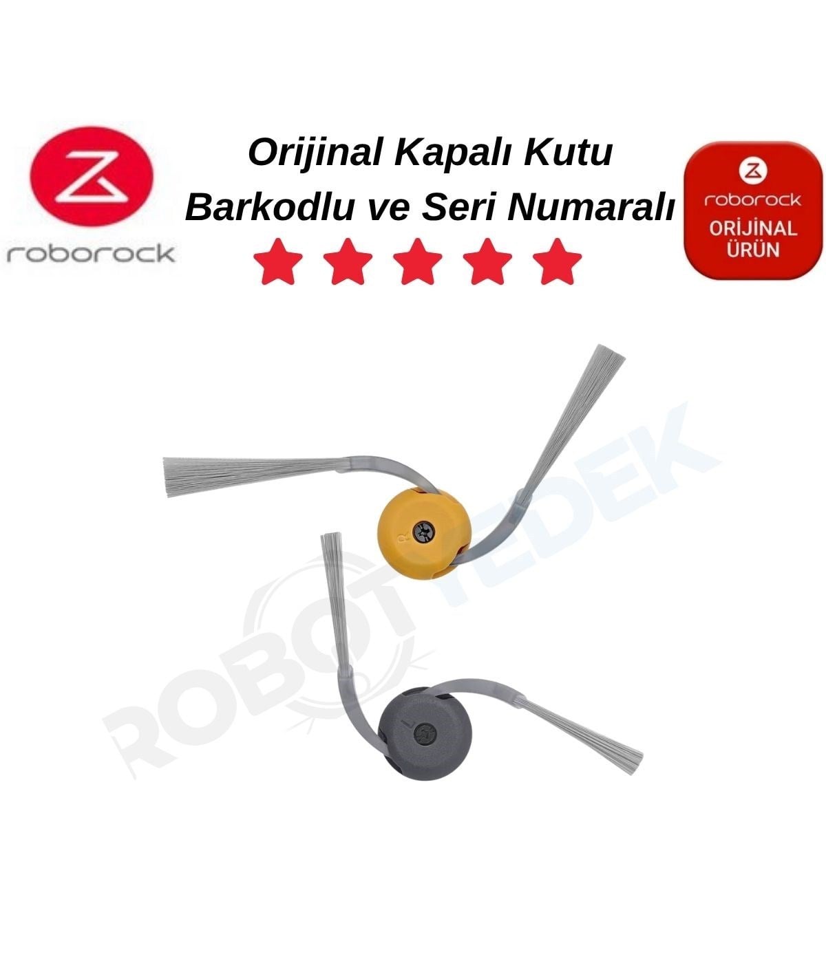 Roborock QRevo Edge 2 Flow Orijinal Yan Fırça 2 Adet