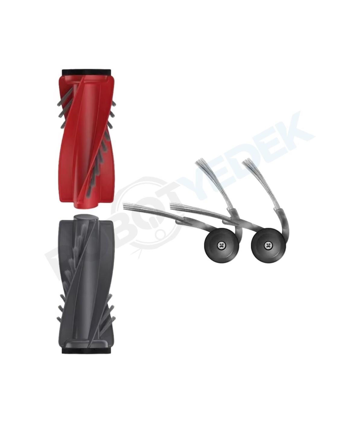 Roborock QRevo Edge 2 Uyumlu Ana Fırça ve Yan Fırça-3 Parça
