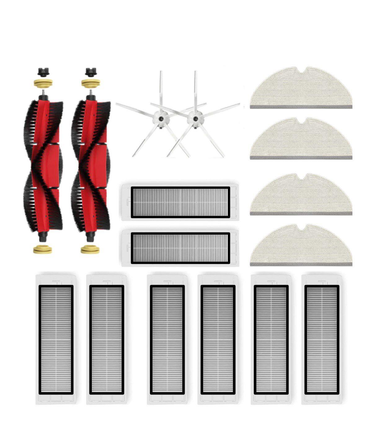 Roborock S5 Max (Beyaz) Uyumlu Yedek Fırça Hepa Filtre Mop Seti-16 Parça