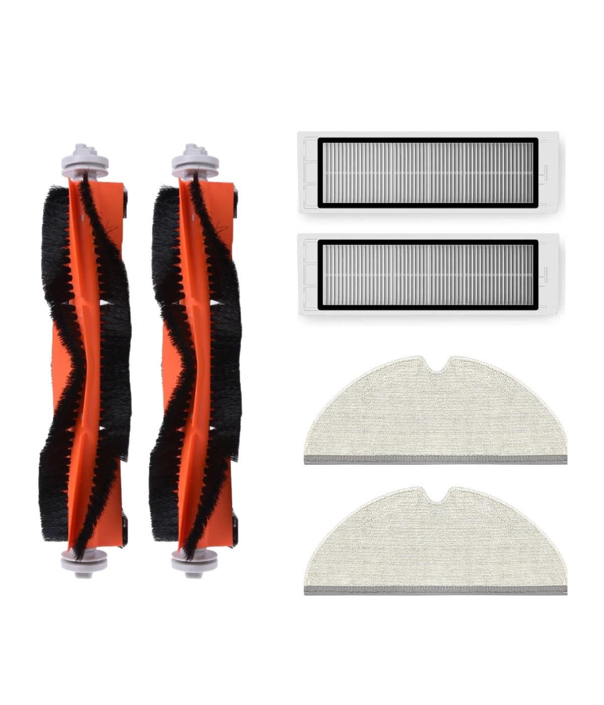 Roborock S50/S55 Uyumlu Yedek Fırça Hepa Filtre Mop Seti-6 Parça