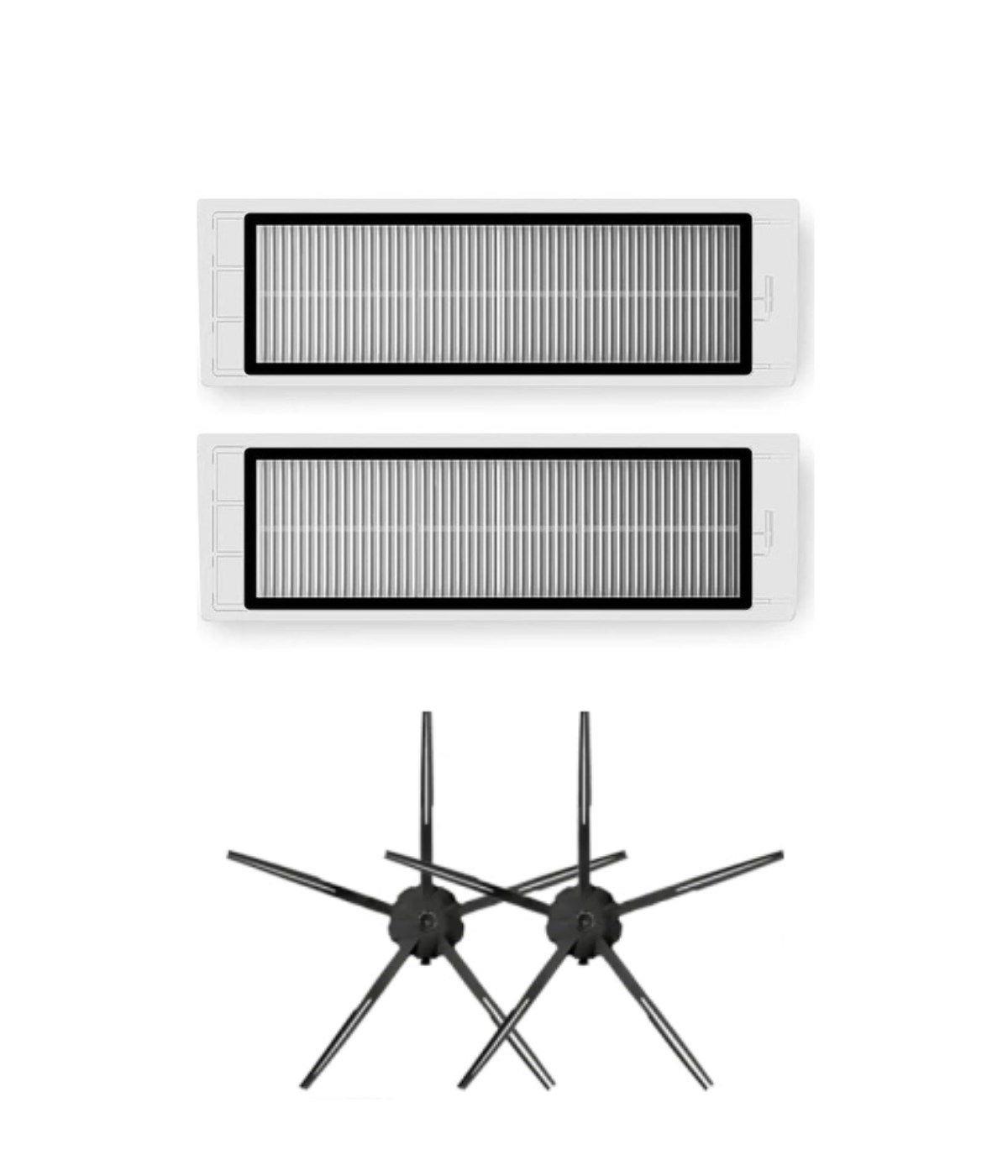Roborock S6 MaxV Uyumlu Yedek Hepa Filtre ve Yan Fırça-4 Parça