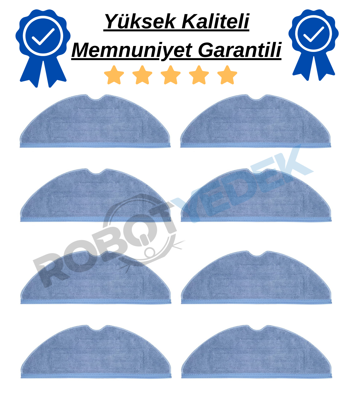 Roborock S7 Max Ultra Compatible 8 Pieces Mop Fiber Cloth Mop