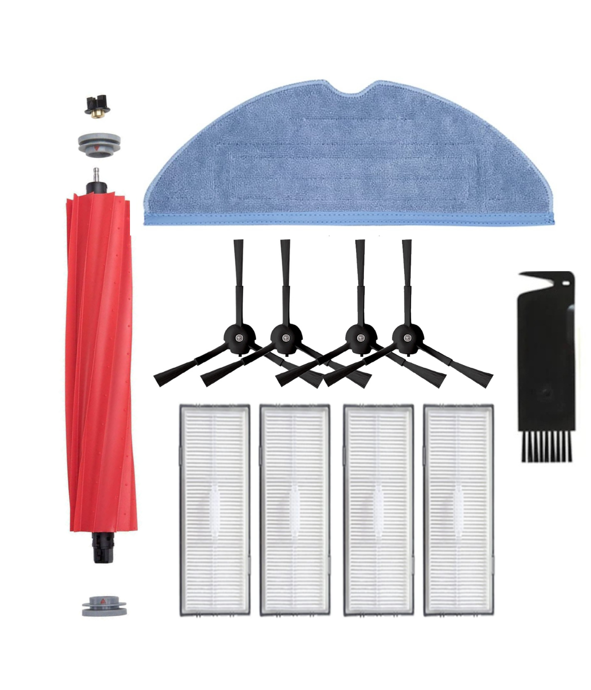 Roborock S7 Max Ultra Uyumlu Yedek Fırça Hepa Filtre Mop Seti-11 Parça