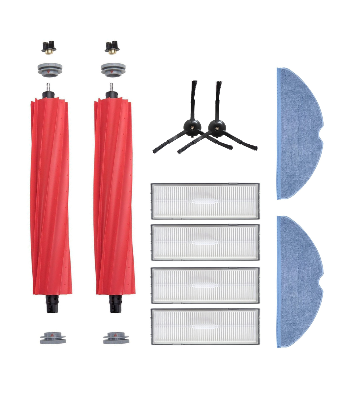 Roborock S7 Max Ultra Uyumlu Yedek Fırça Hepa Filtre Mop Seti-10 Parça