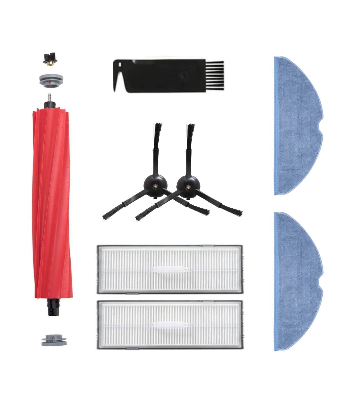 Roborock S7 Max Ultra Uyumlu Yedek Fırça Hepa Filtre Mop Seti-8 Parça