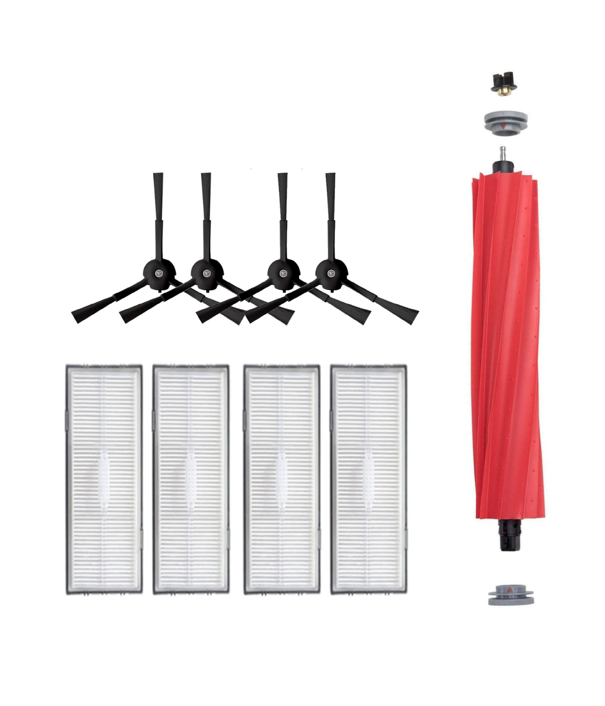 Roborock S7 Max Ultra Uyumlu Yedek Mopsuz Fırça Hepa Filtre Seti-9 Parça