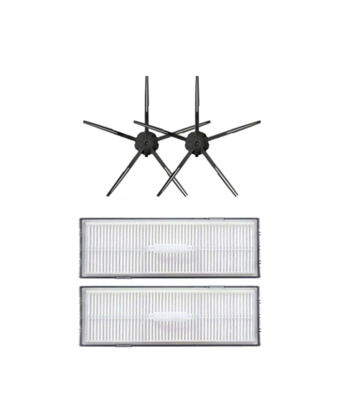 Roborock S7 Siyah Uyumlu Yedek Hepa Filtre ve Yan Fırça-4 Parça