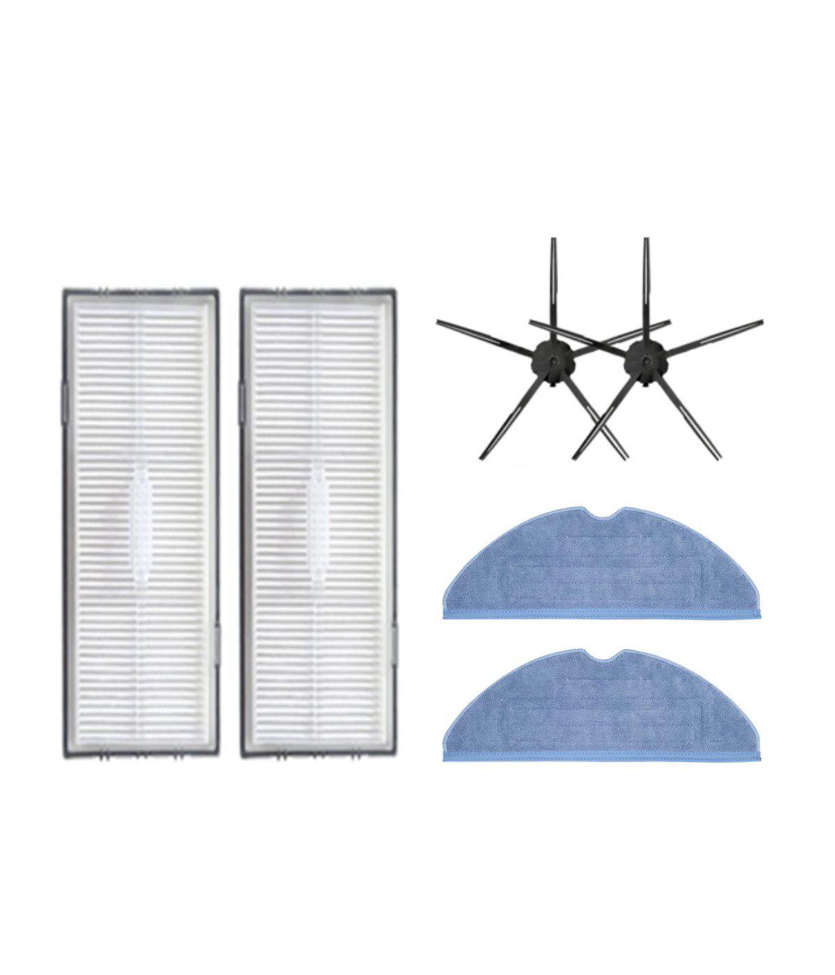 Roborock S7 Siyah Uyumlu Yedek Hepa Filtre Yan Fırça Mop-6 Parça