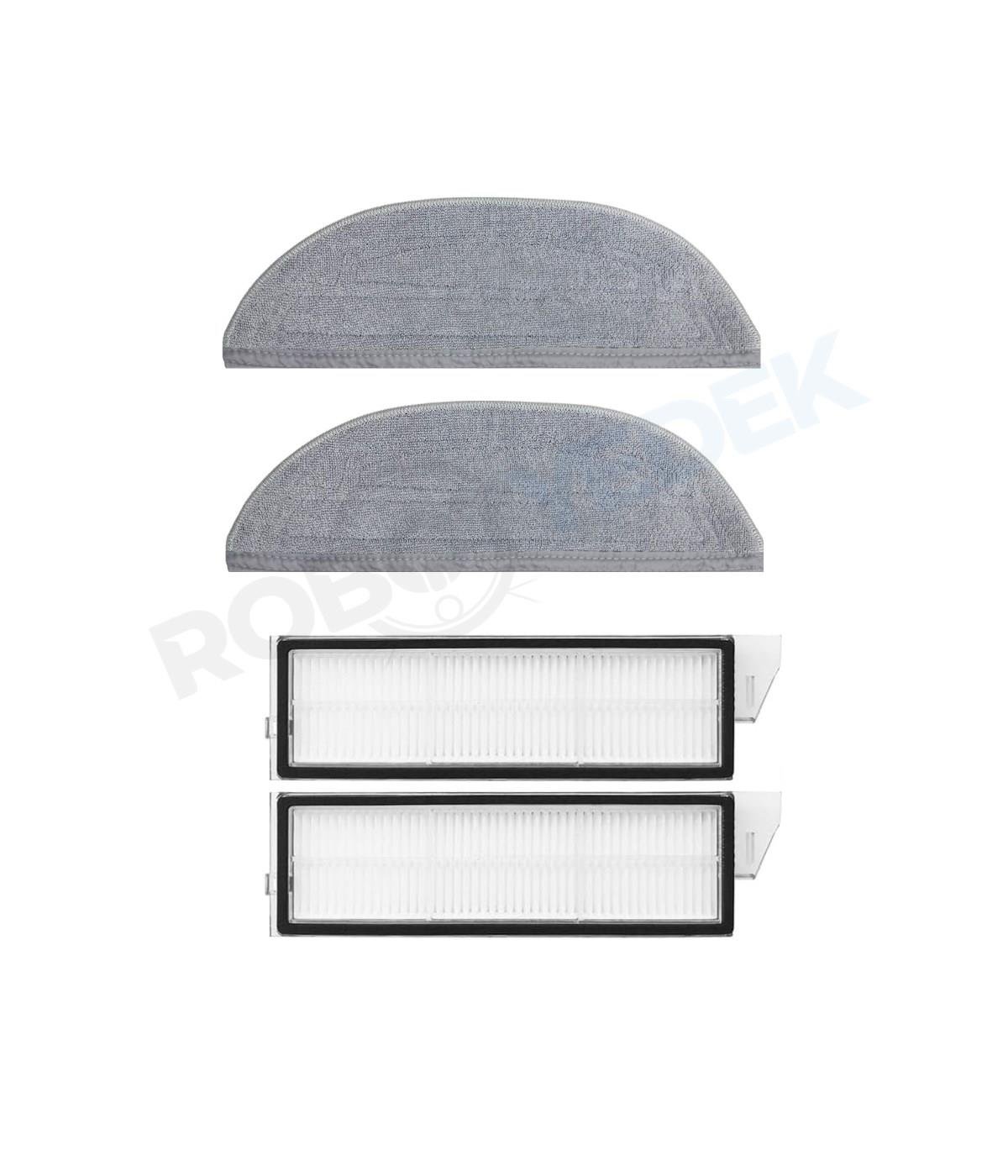 Roborock S8 MaxV Ultra Uyumlu Yedek Mop ve Hepa Filtre-4 Parça