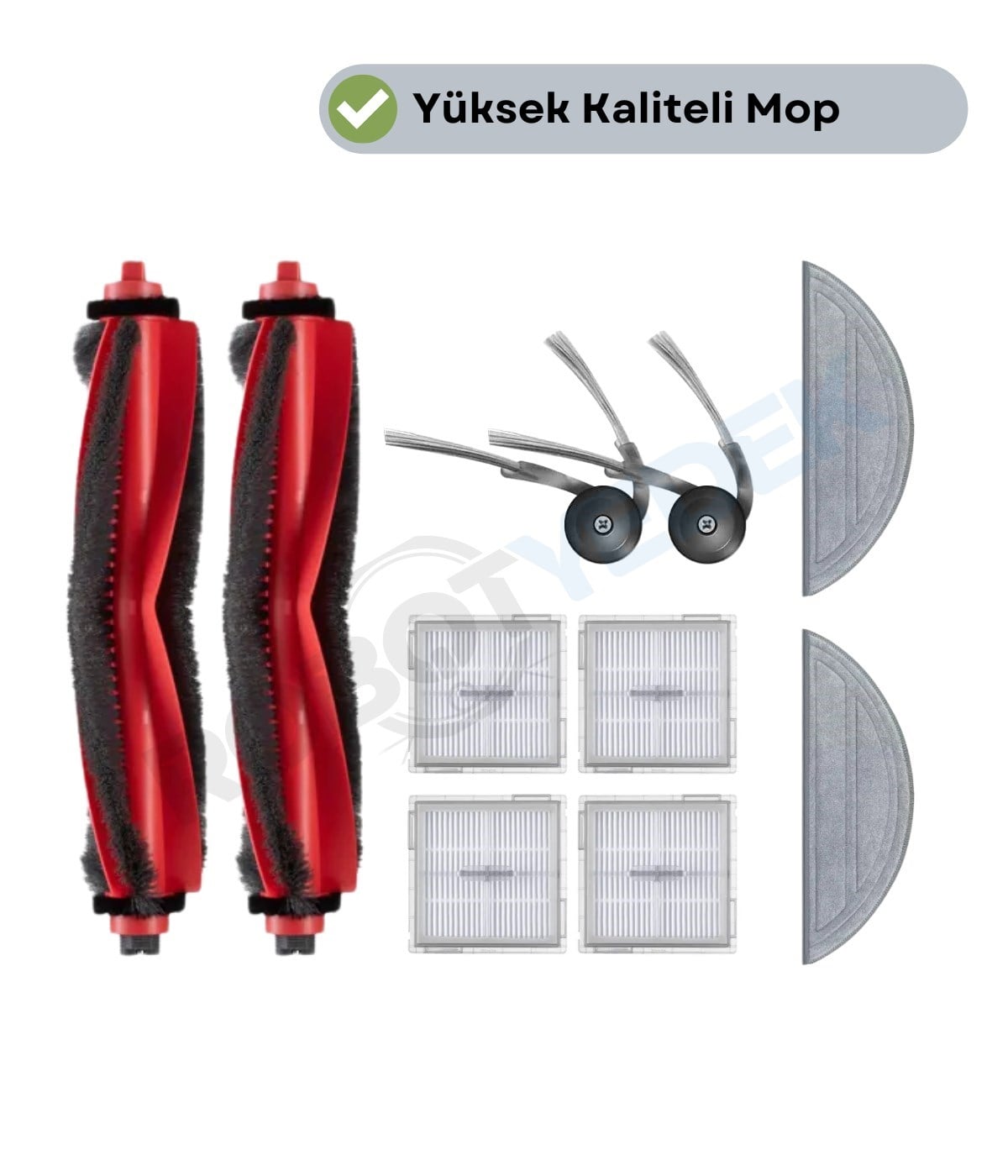 Roborock S9 S9 Plus Uyumlu Fırça Hepa Filtre Mop Seti-10 Parça