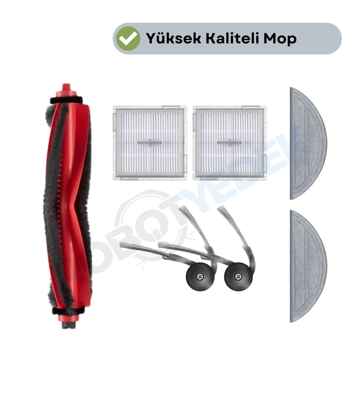 Roborock S9 S9 Plus Uyumlu Fırça Hepa Filtre Mop Seti-7 Parça