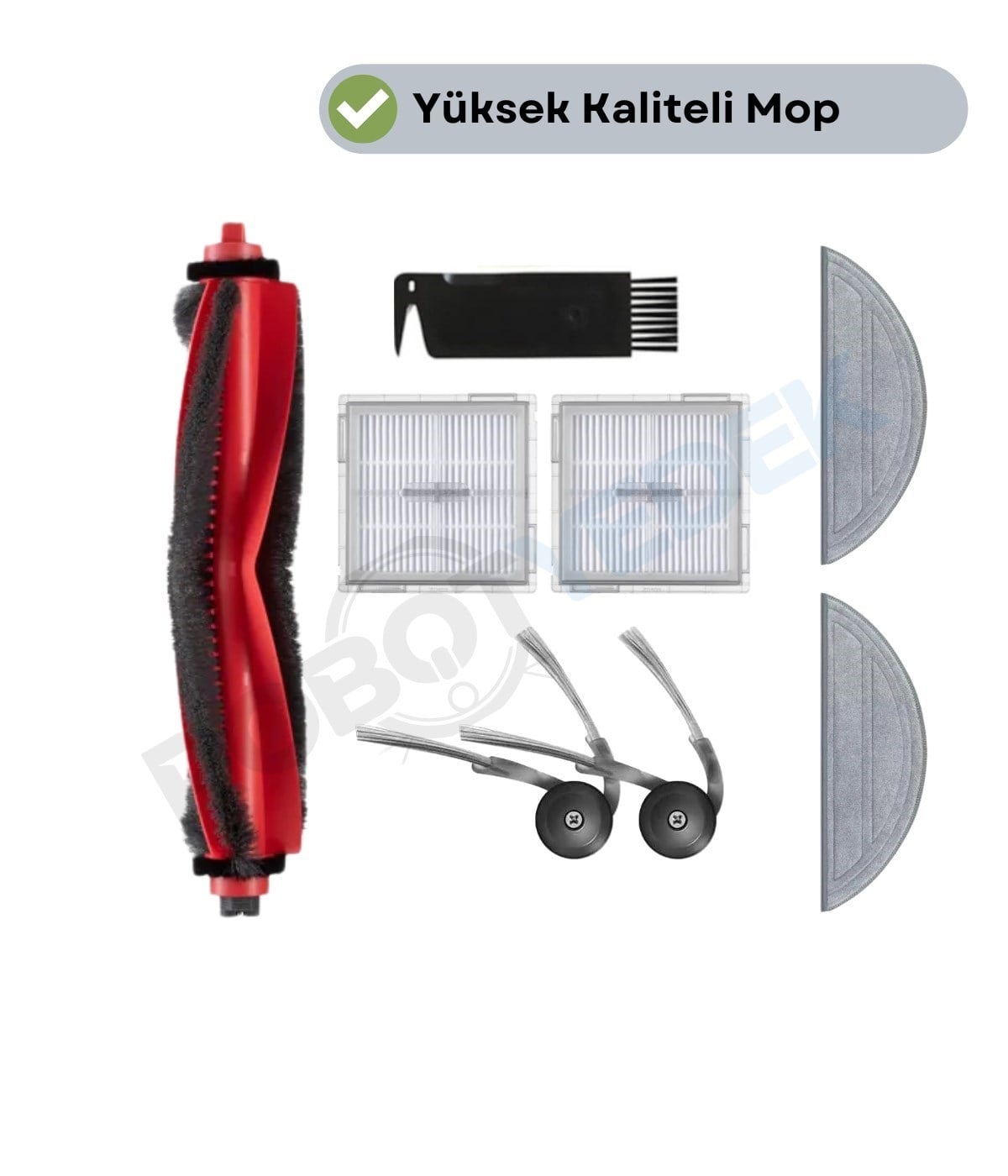 Roborock S9 S9 Plus Uyumlu Fırça Hepa Filtre Mop Seti-8 Parça