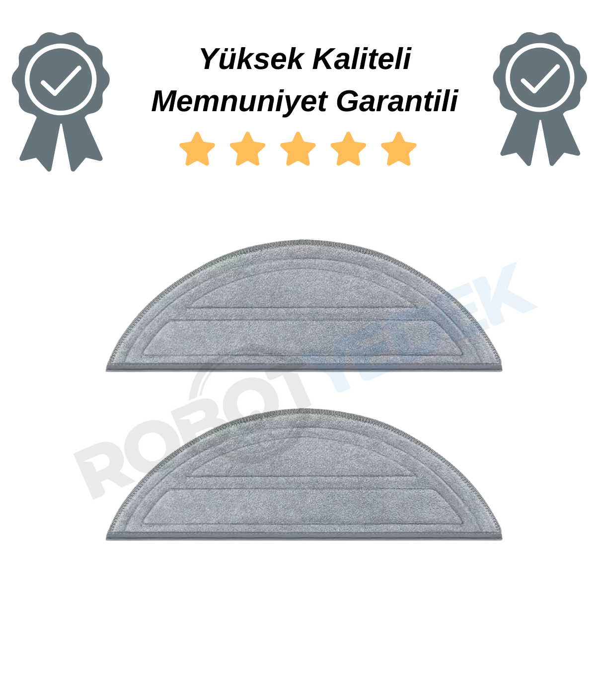 Roborock Saros 10 Uyumlu 2 Adet Mikrofiber Mop Bez