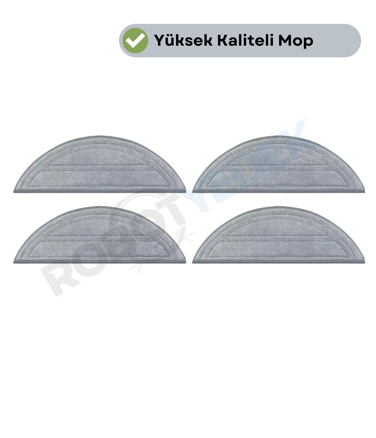 Roborock Saros 10 Uyumlu 4 Adet Mikrofiber Mop Bez