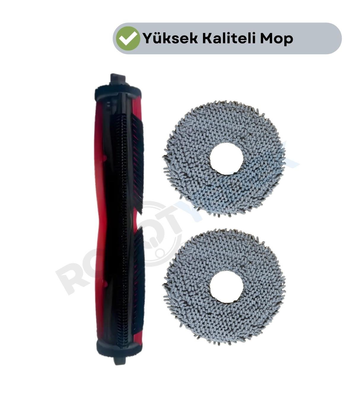 Roborock Saros Z70 Uyumlu Ana Fırça ve Mop-3 Parça