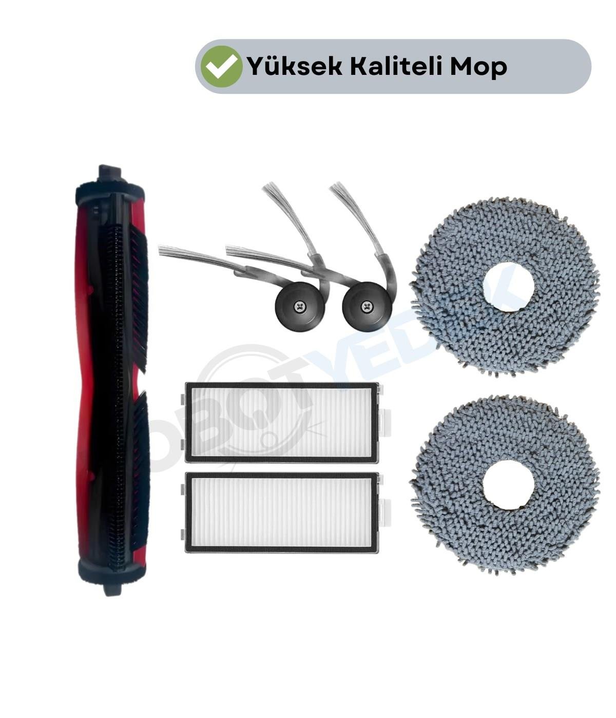 Roborock Saros Z70 Uyumlu Fırça Hepa Filtre Mop Seti-7 Parça