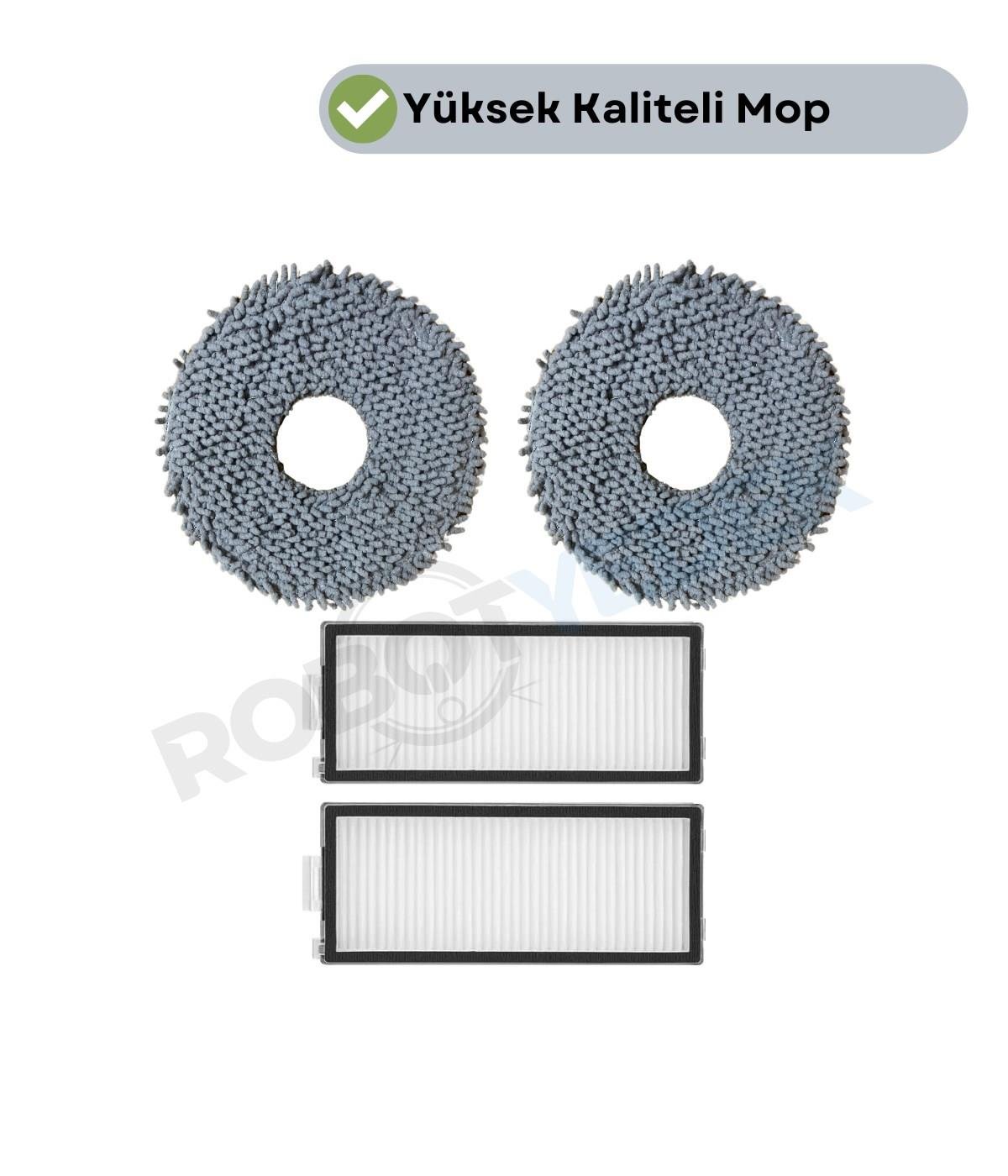 Roborock Saros Z70 Uyumlu Mop ve Hepa Filtre-4 Parça