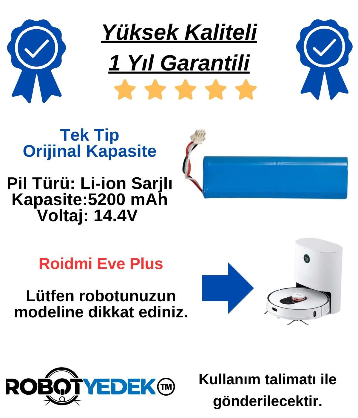 Roidmi Eve Plus Batarya