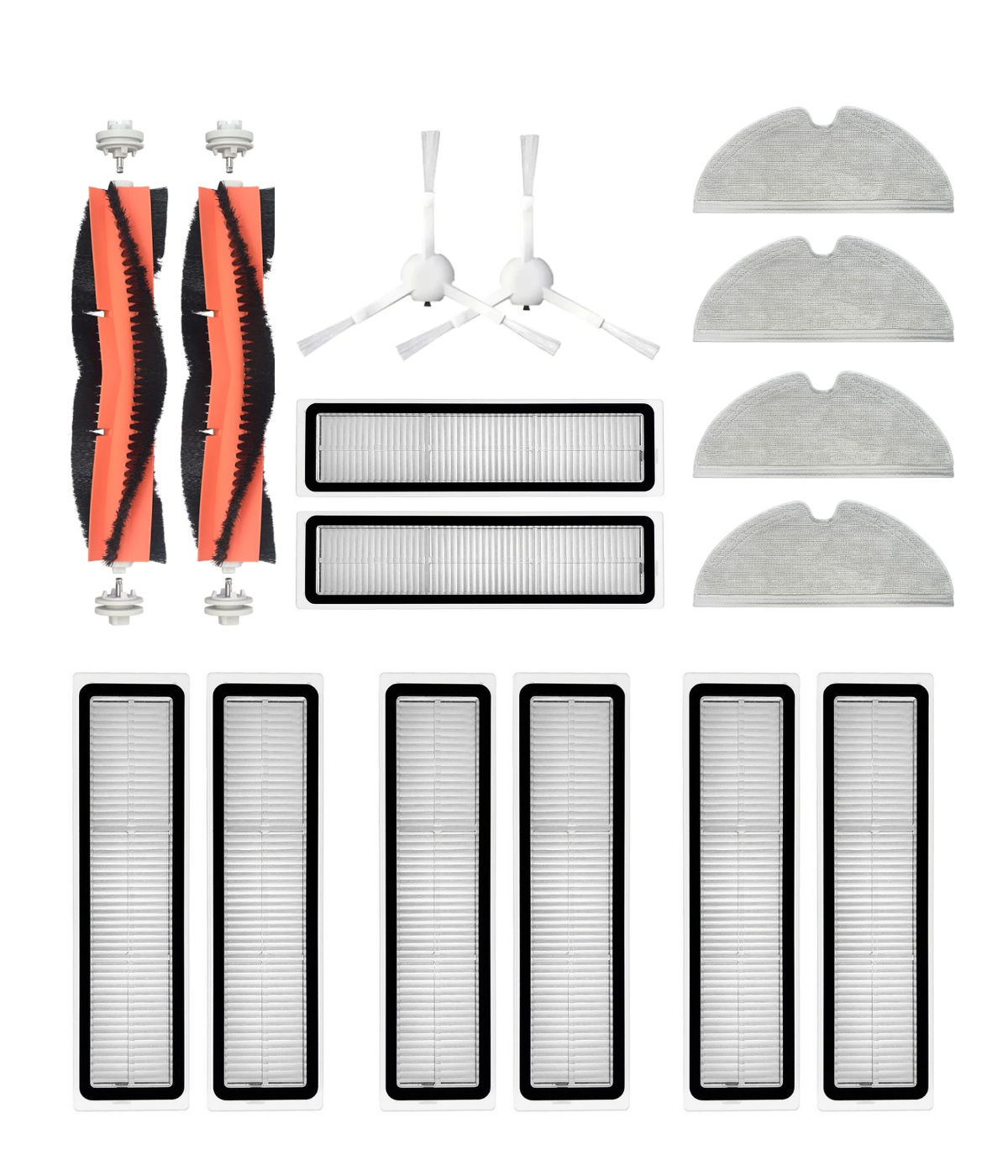 Vestel V-Bot Pro B Yedek Fırça Hepa Filtre Mop Seti (17 Parça)