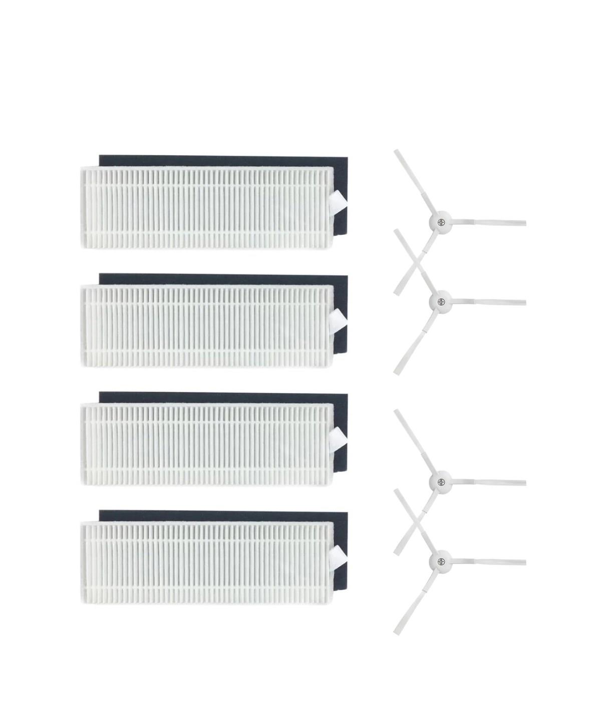 Viomi V3 Max Uyumlu Yedek Hepa Filtre Yan Fırça -8 Parça