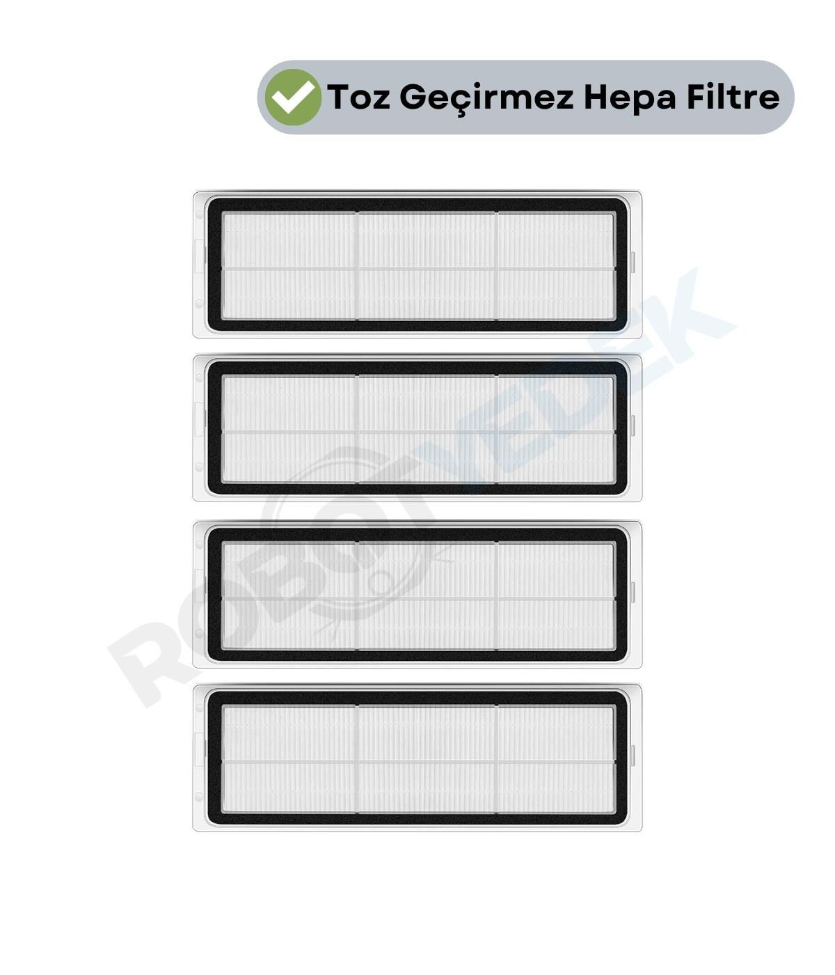 Xiaomi H40 Uyumlu Yedek Hepa Filtre-4 Parça