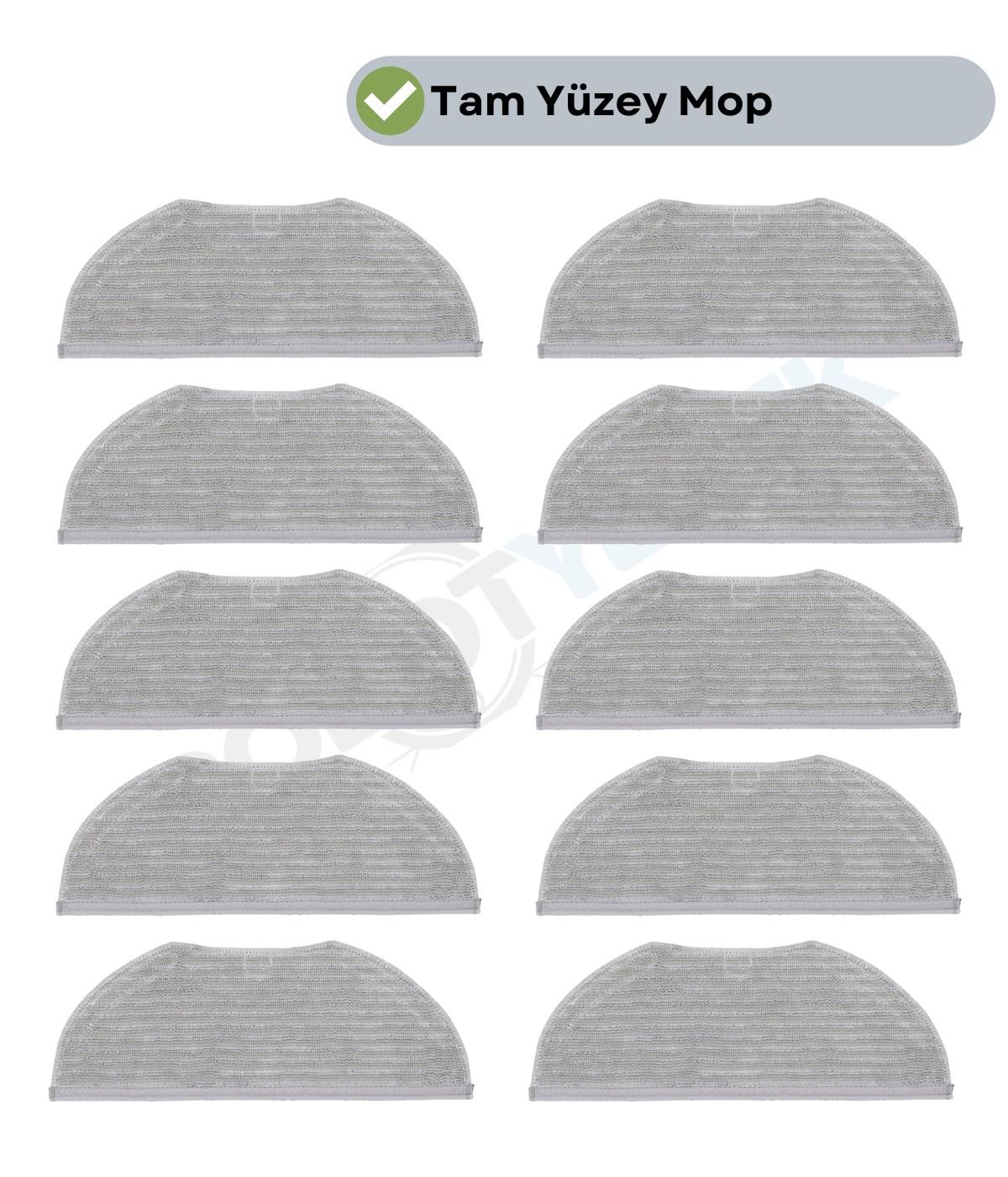 Xiaomi H40 Uyumlu Yüksek Kaliteli 10 Adet Mop-Tam Yüzey Mikrofiber