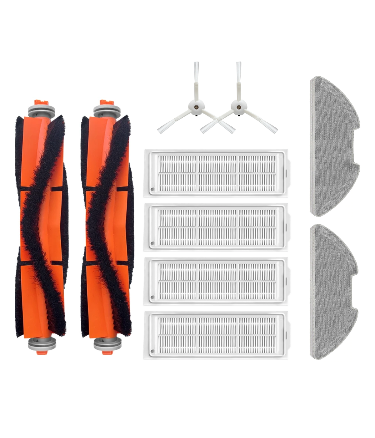 Xiaomi Mop 2 Pro (Beyaz) MJST1SHW Uyumlu Yedek Fırça Filtre Mop Seti-10 Parça