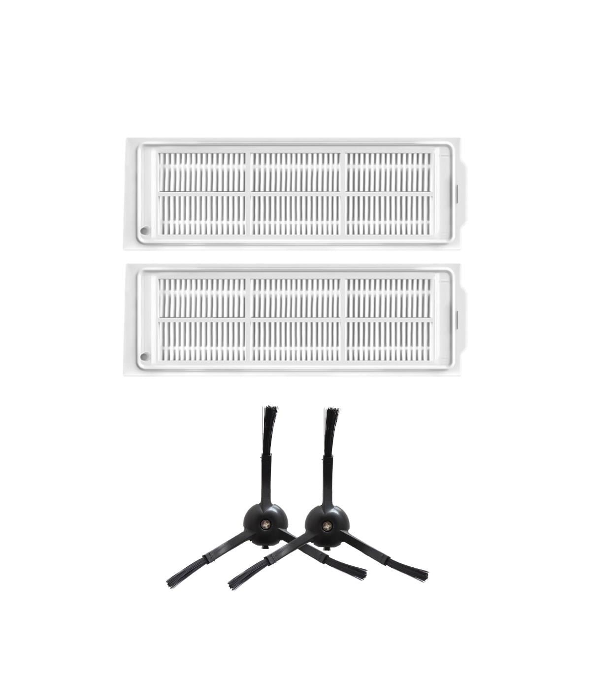 Xiaomi Mop 2 Pro (Siyah) MJST1SHW Uyumlu Yedek Hepa Filtre ve Yan Fırça-4 Parça