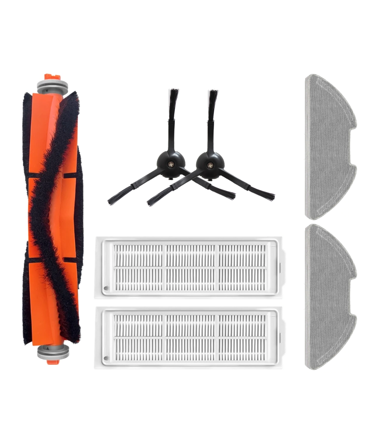 Xiaomi Mop 2 Pro (Siyah) MJST1SHW Uyumlu Yedek Fırça Filtre Mop Seti-7 Parça