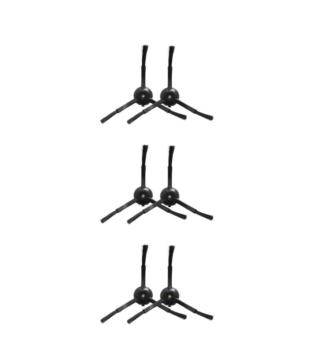 Xiaomi Mop 2 Pro (Siyah) Uyumlu Yedek Yan Fırça-6 Parça