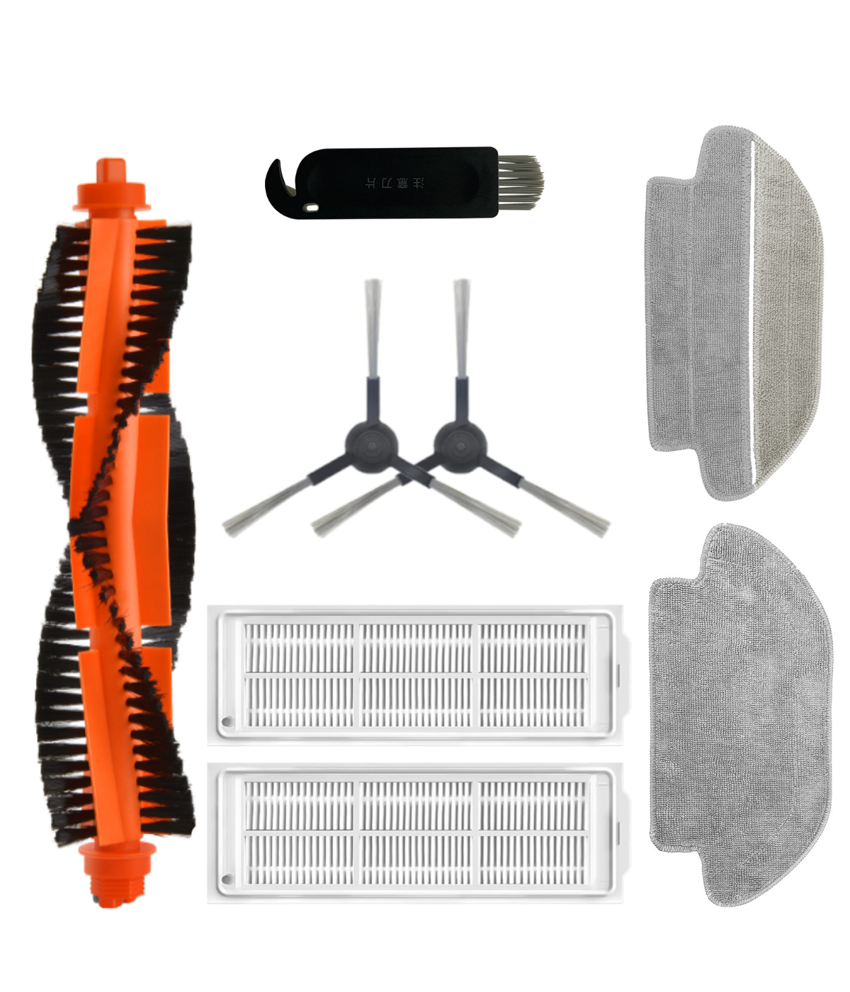 Xiaomi Mop Pro STYJ02YM Siyah Uyumlu Yedek Fırça Hepa Filtre Mop Seti-8 Parça