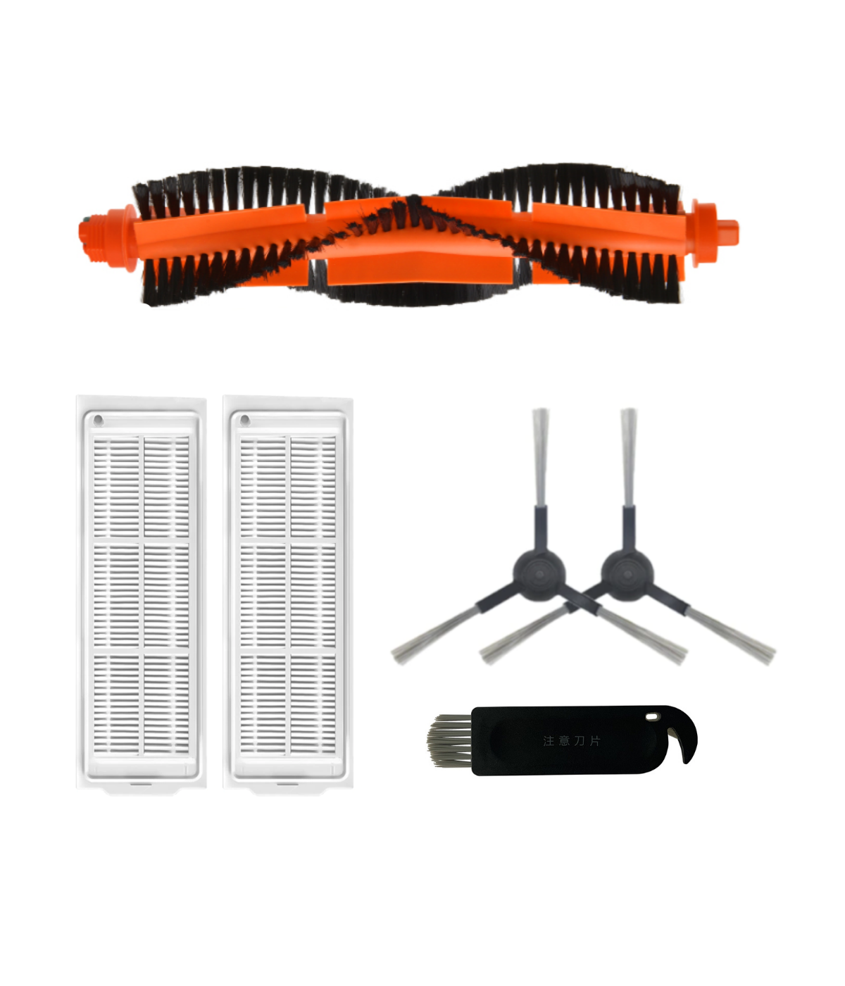 Xiaomi Mop Pro STYJ02YM (Siyah) Uyumlu Yedek Mopsuz Fırça Hepa Filtre Seti-6 Parça