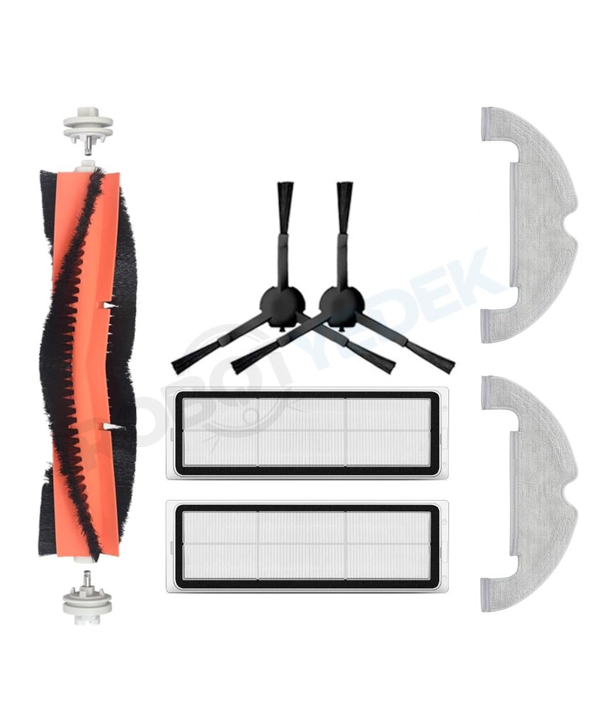 Xiaomi X10 Uyumlu Yedek Fırça Hepa Filtre Mop Seti-7 Parça